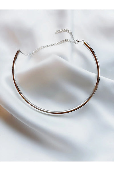 Minimalist Choker Tasarım Kolye Silver