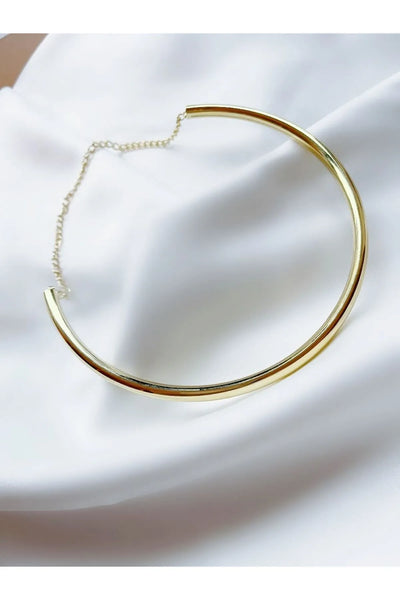 Minimalist Choker Tasarım Kolye Gold