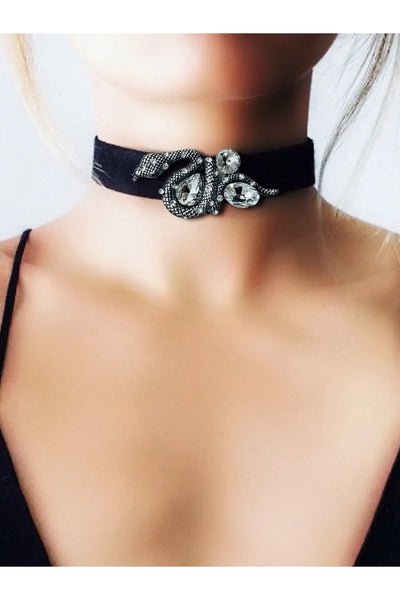 Şahmeran Choker Taşlı Kolye