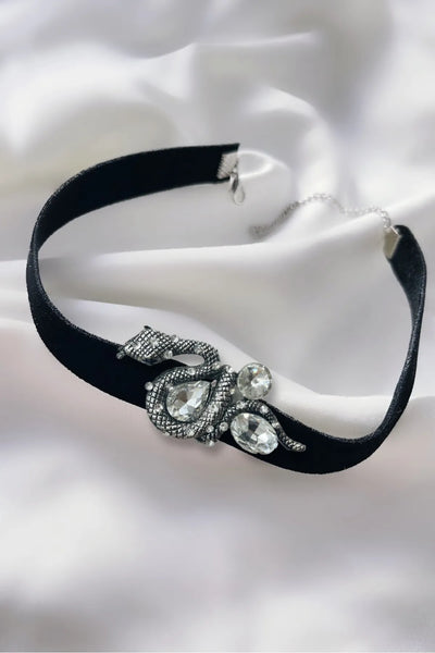 Şahmeran Choker Taşlı Kolye