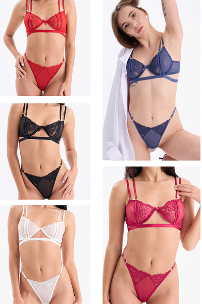 Amelia Bralet Set Siyah