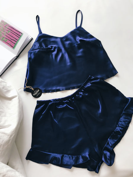 Venüs Short Suit Set Blue