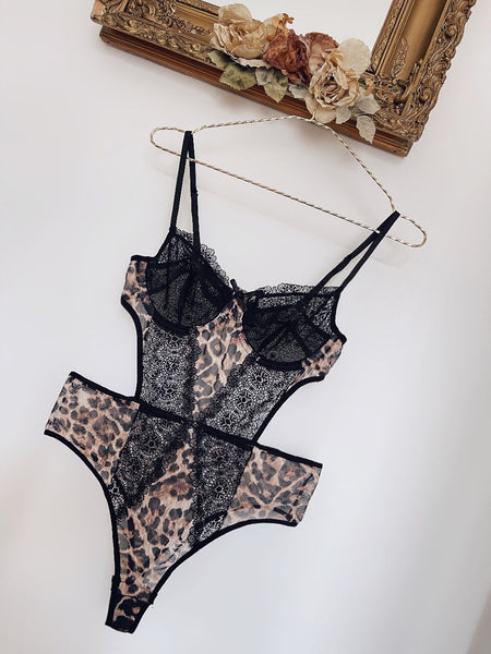 Misy Victoria Leopar Bodysuit Büstiyer